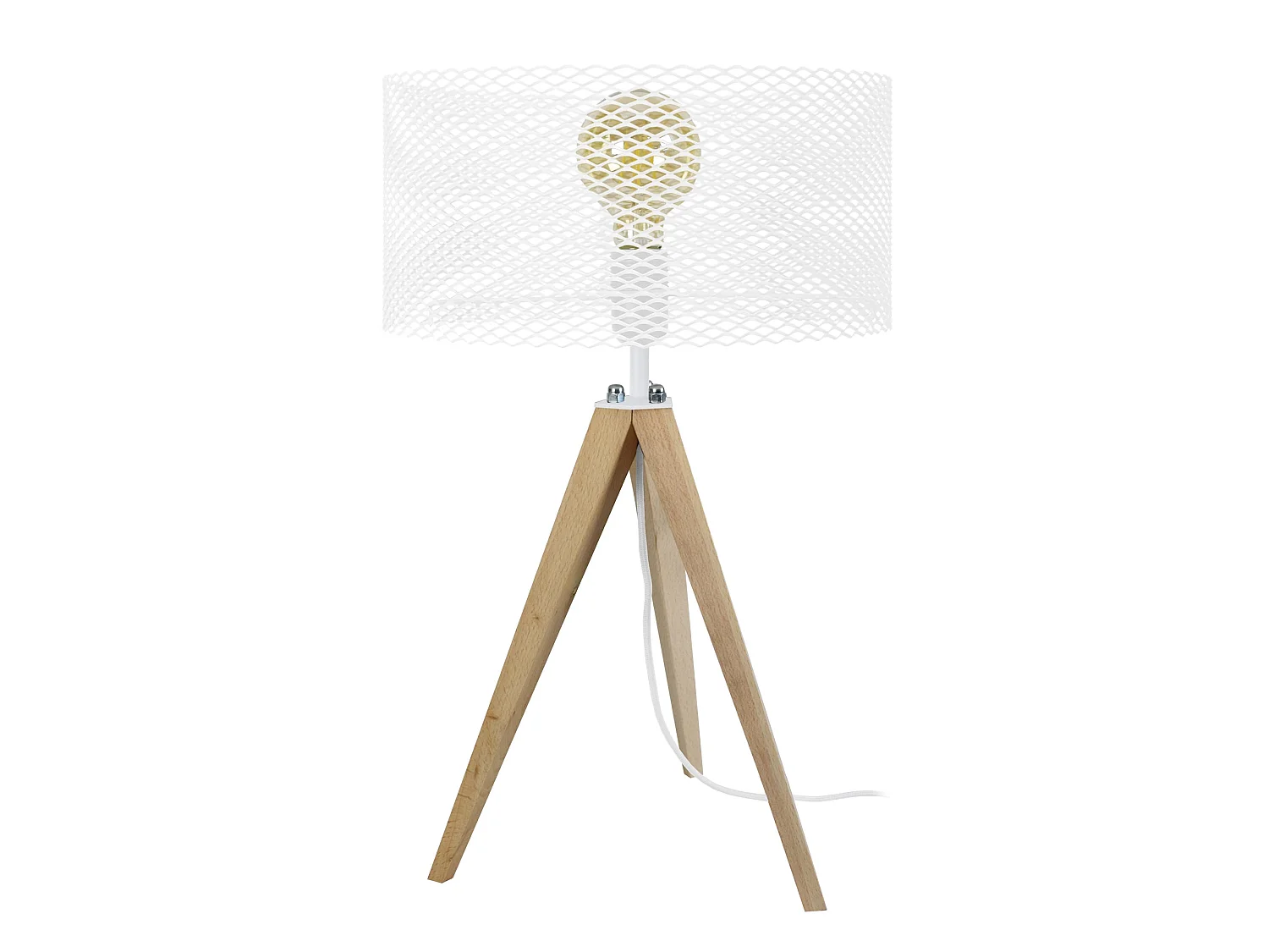 Abajur TOSEL REFLEXION tecido garrafa cilindro D30 x  H39  cm