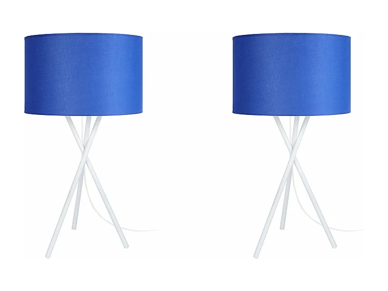 Abajur TOSEL MIDGARD LT2 tecido tripé preto D22 x  H41  cm