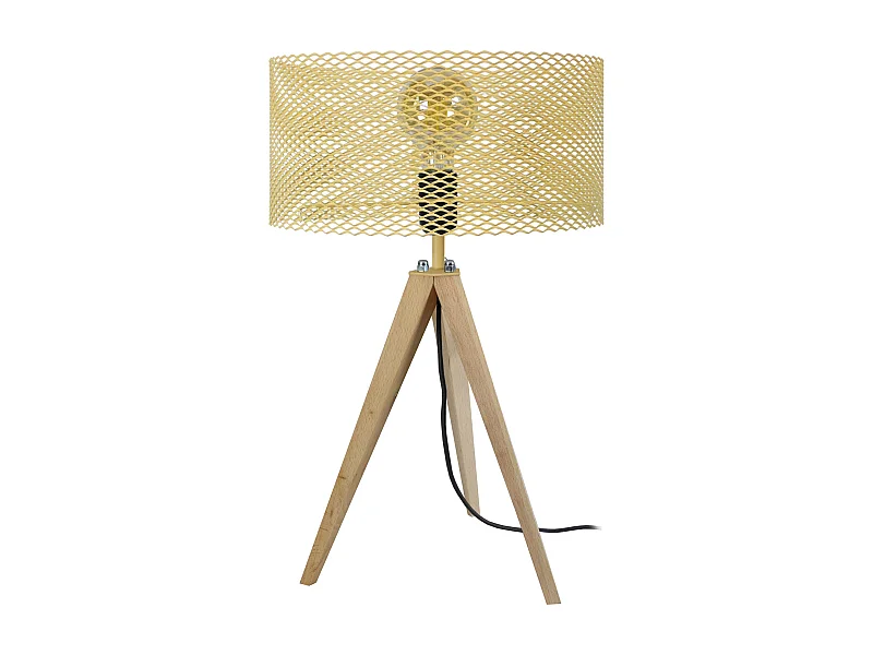 Lampe de Chevet TOSEL ,métal,naturel,H54xD 30xP30cm