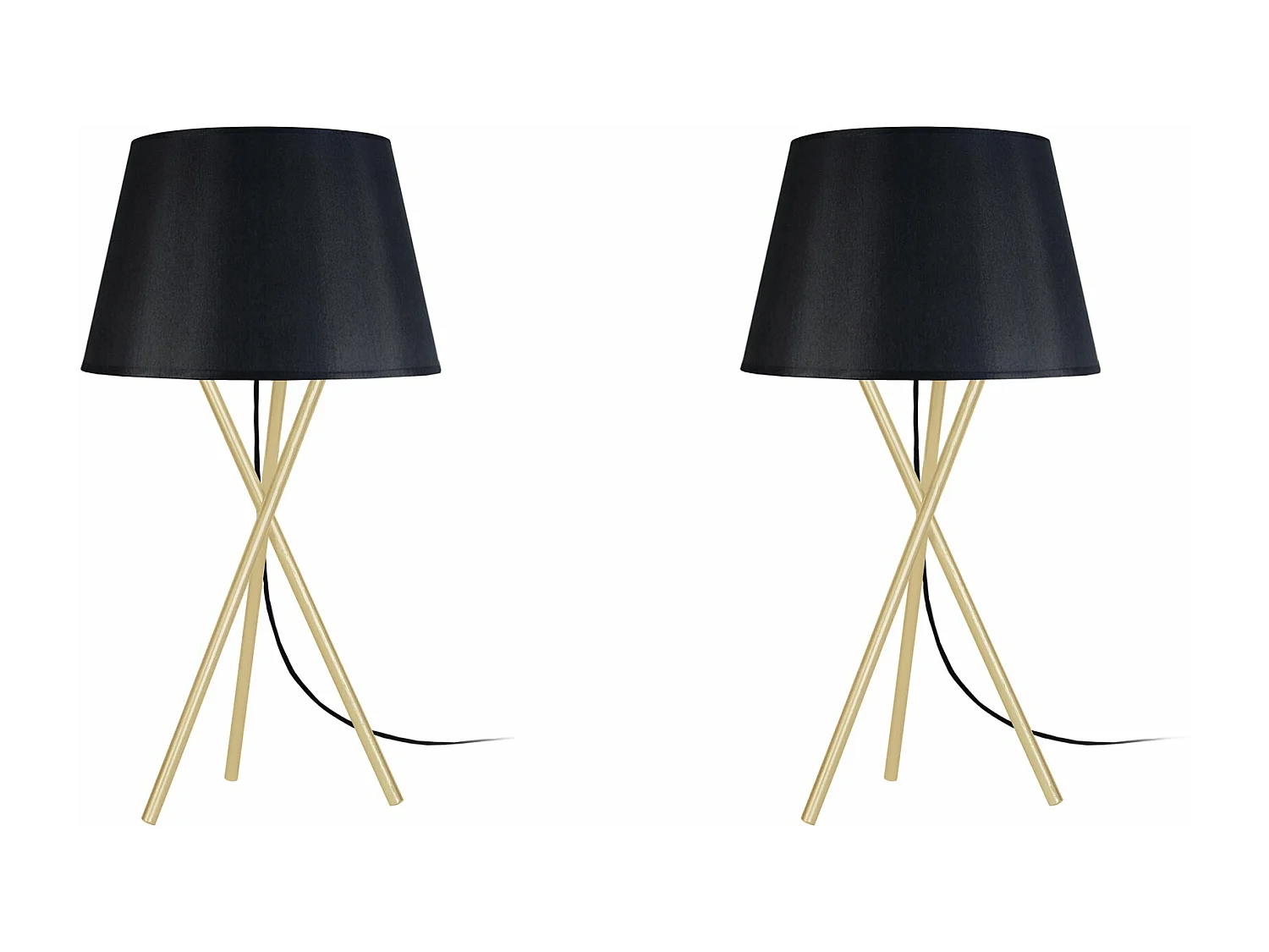 Abajur TOSEL RUHR LT2 tecido tripé cinza D19 x  H30  cm