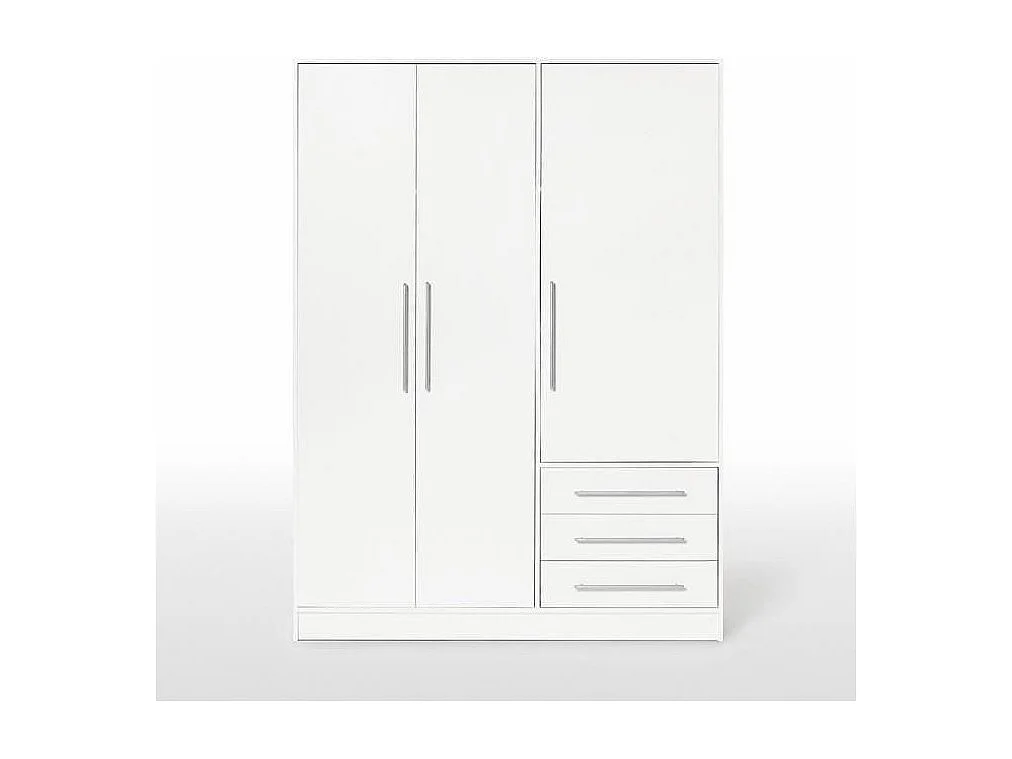 JUPITER Armoire - En bois aggloméré - Blanc - contemporain - Chambre - L 144,6 cm
