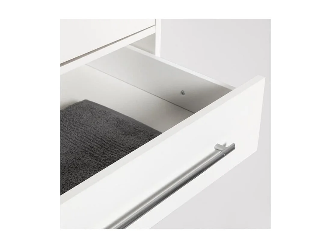 JUPITER Armoire - En bois aggloméré - Blanc - contemporain - Chambre - L 144,6 cm