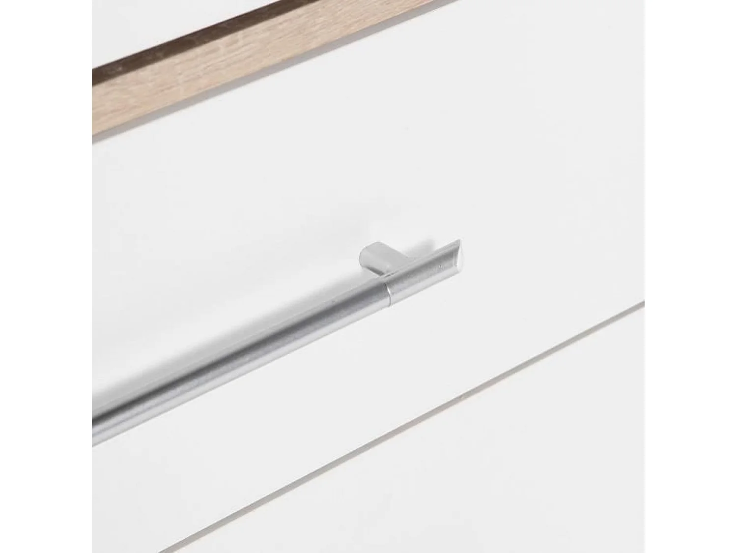 Kleiderschrank – Eiche und weiße Spanplatte – Schlafzimmer – 144,6 cm