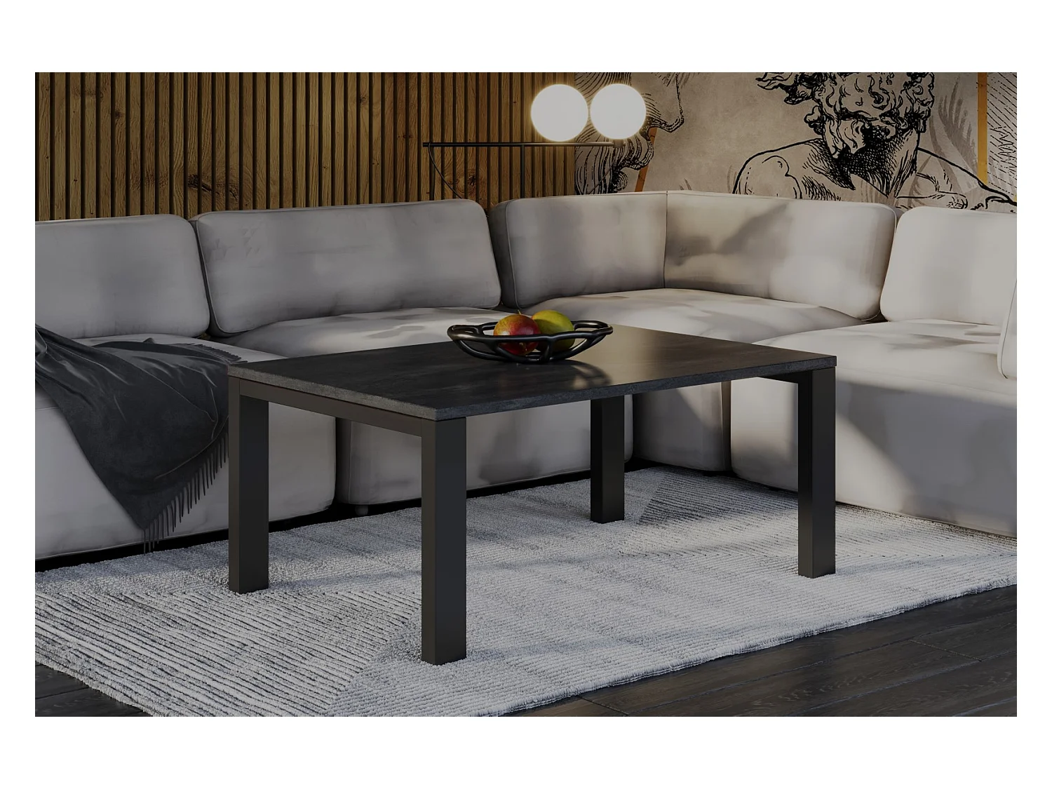Ława GAROLD 120x80 beton ciemny