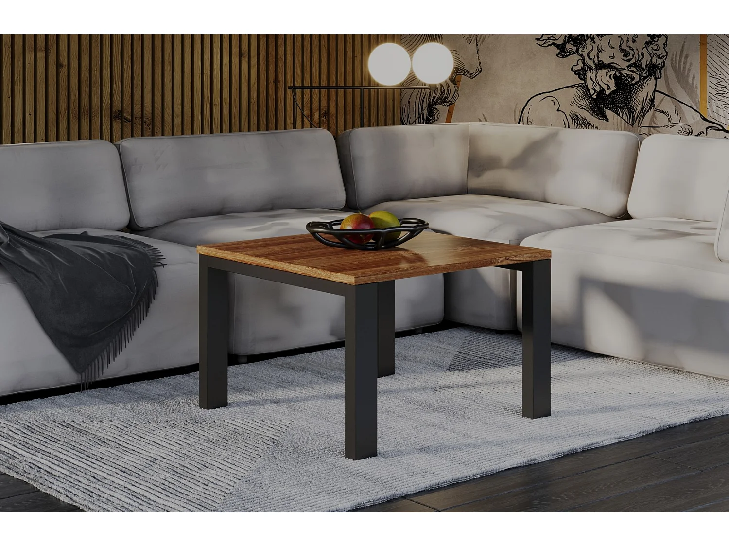 Ława GAROLD 80x80 dąb stirling