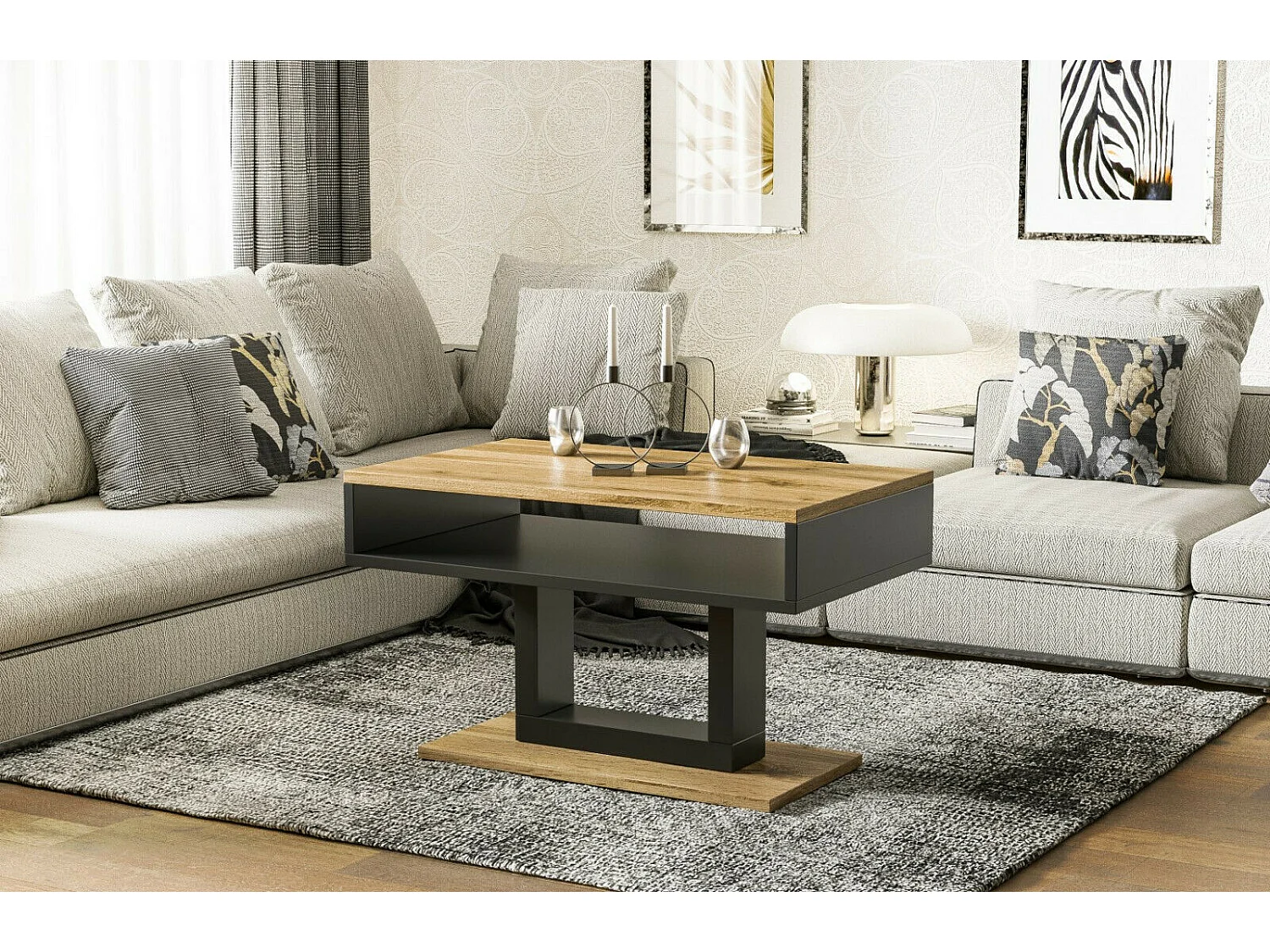 Couchtisch Tilo 110x60x58 (Wotan Eiche)