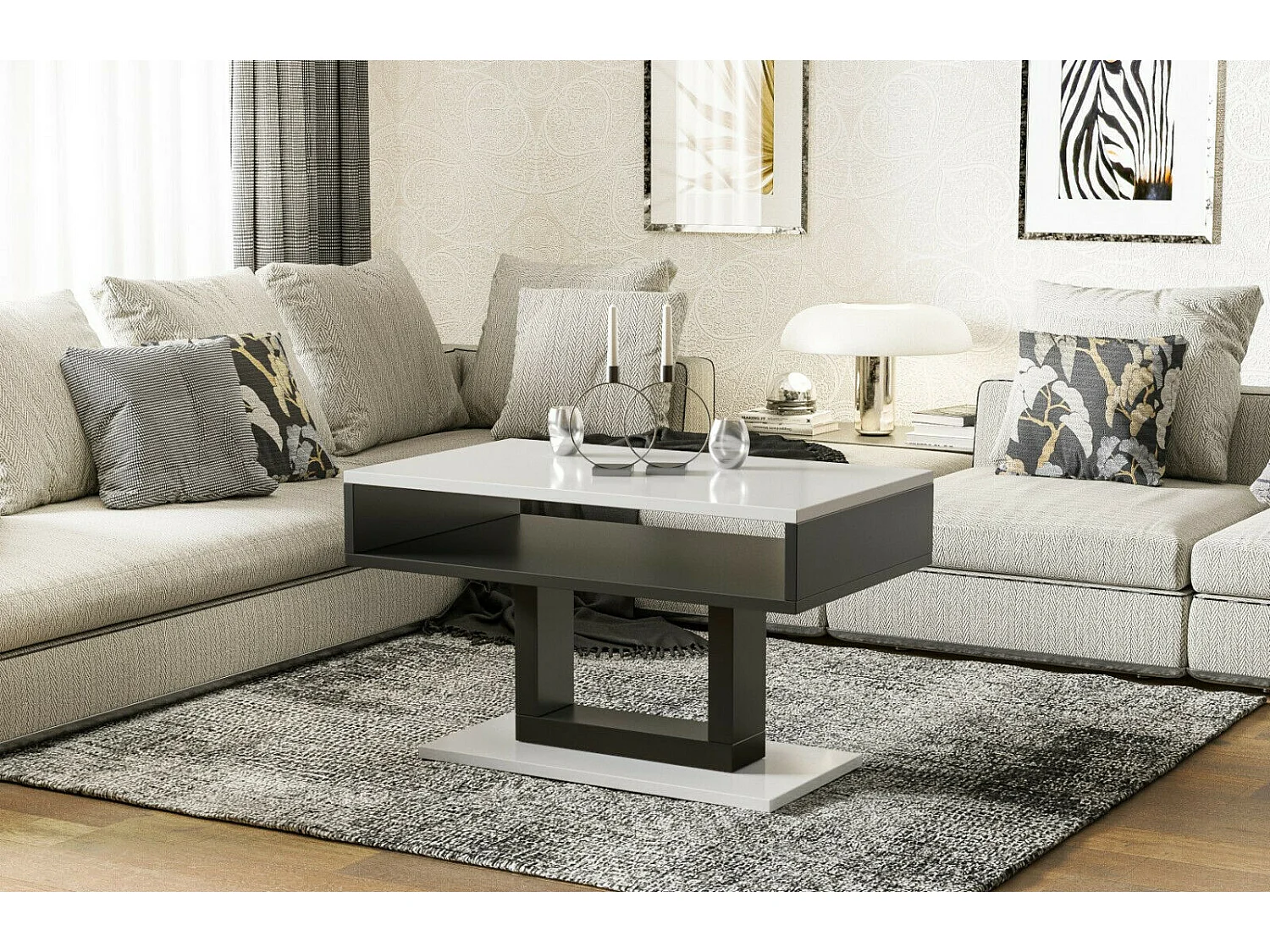 Couchtisch Tilo 110x60x58 (Hochglanz)