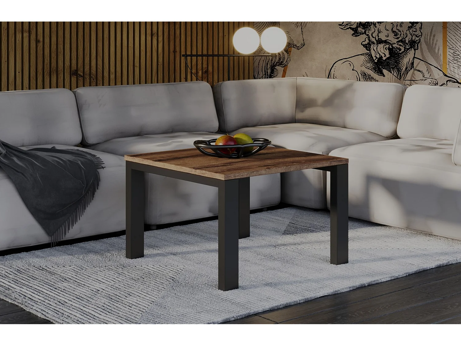 Ława GAROLD 80x80 dąb monastery