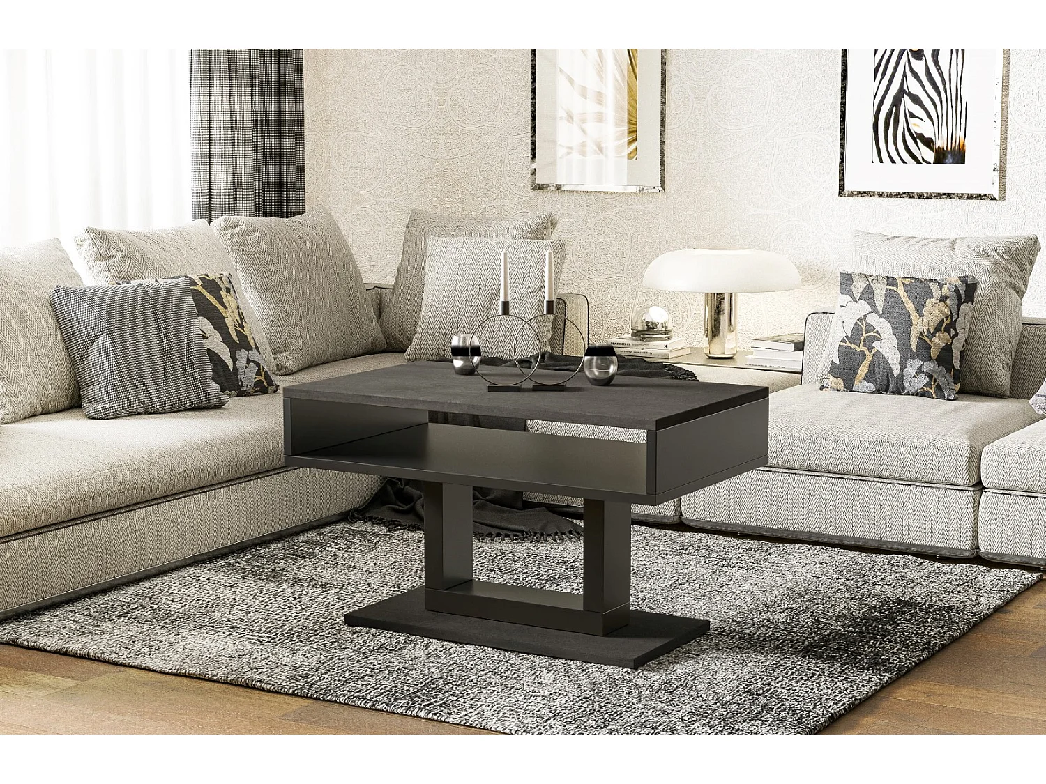 Couchtisch Tilo 110x60x58 (Beton D)