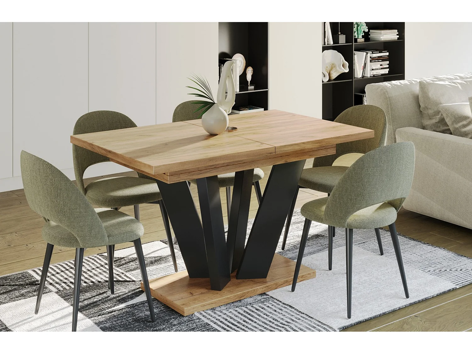 Esstisch Alex 130-210 cm (Craft Eiche)