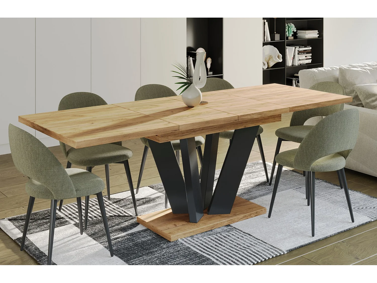 Esstisch Alex 130-210 cm (Craft Eiche)