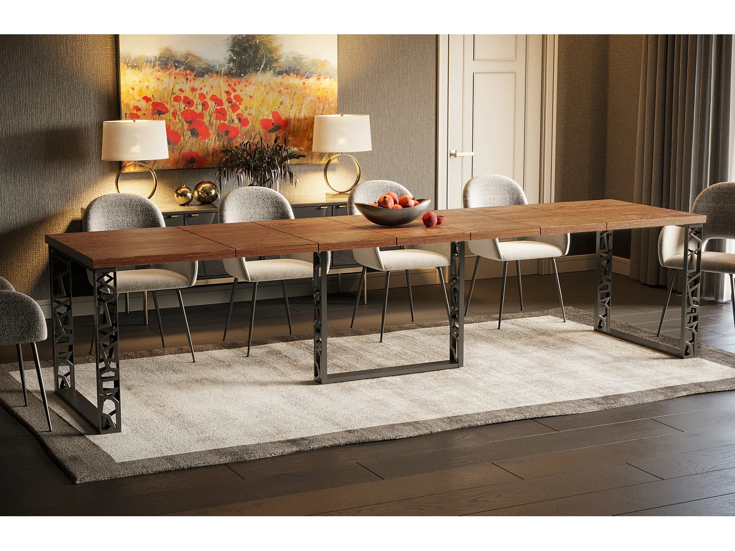 Stół rozkładany EWEREST MAX 130(330)x85 dąb stirling