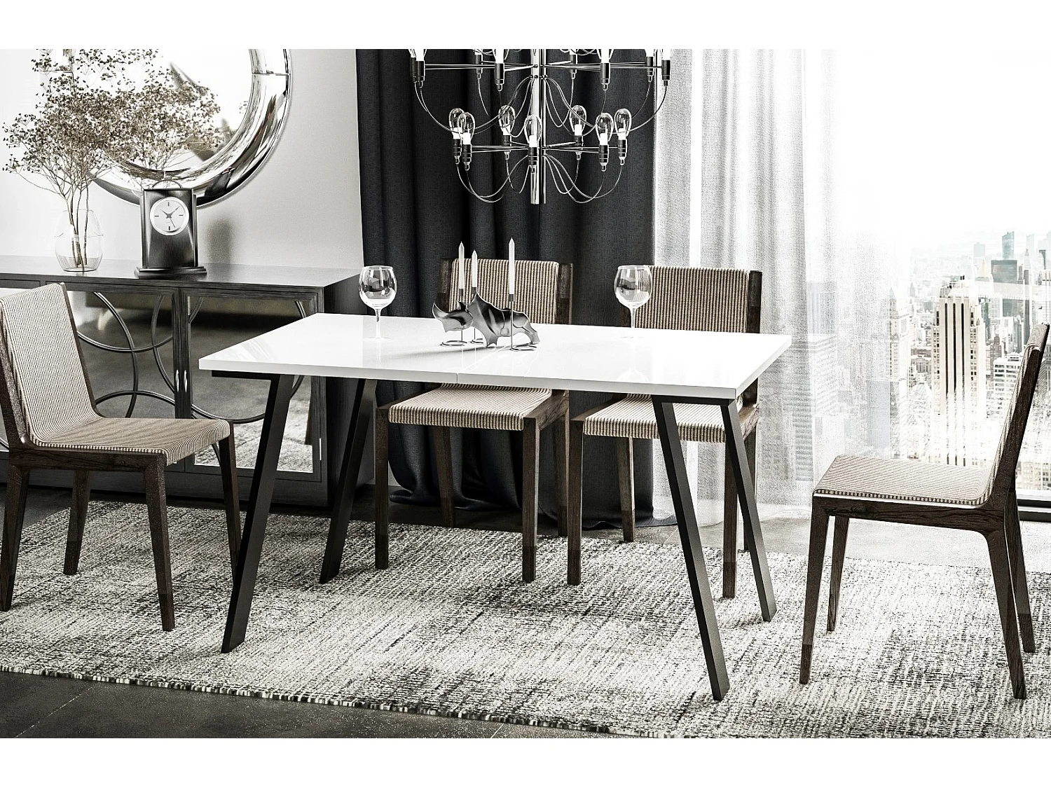 Esstisch Liwia 130-210 cm (Hochglanz)