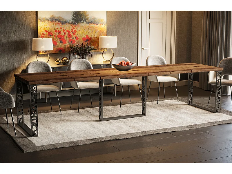 Stół rozkładany BORYS MAX 130(330)x85 dąb monastery