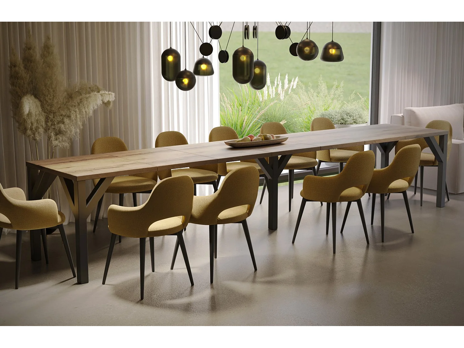 Stół rozkładany DUNAJ 130(350)x90 dąb monstery