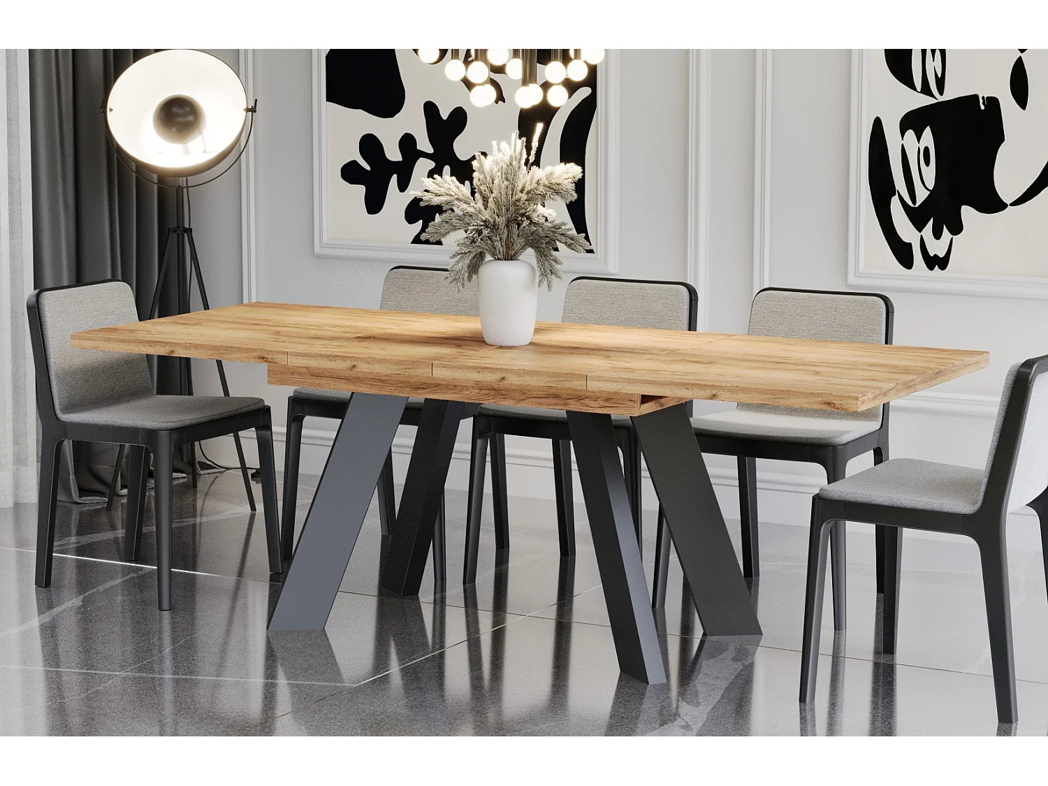 Stół rozkładany COMO 130(210)x80 dąb złoty craft