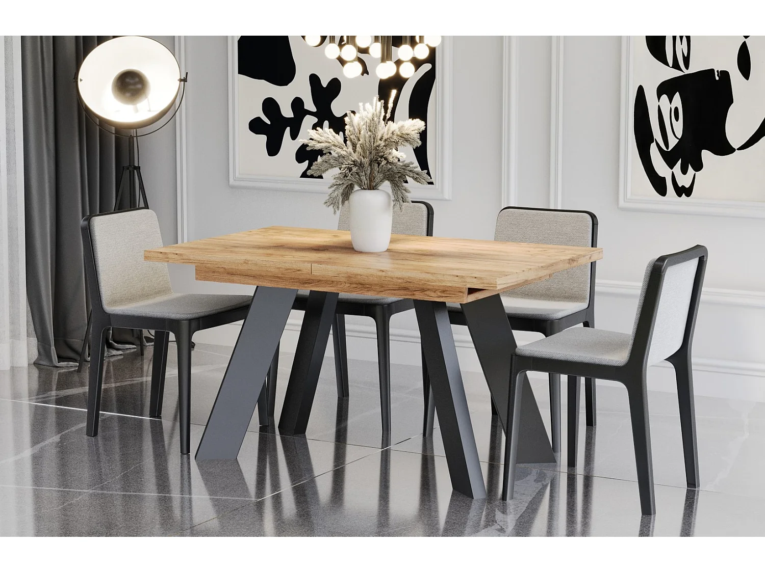 Stół rozkładany COMO 130(210)x80 dąb złoty craft