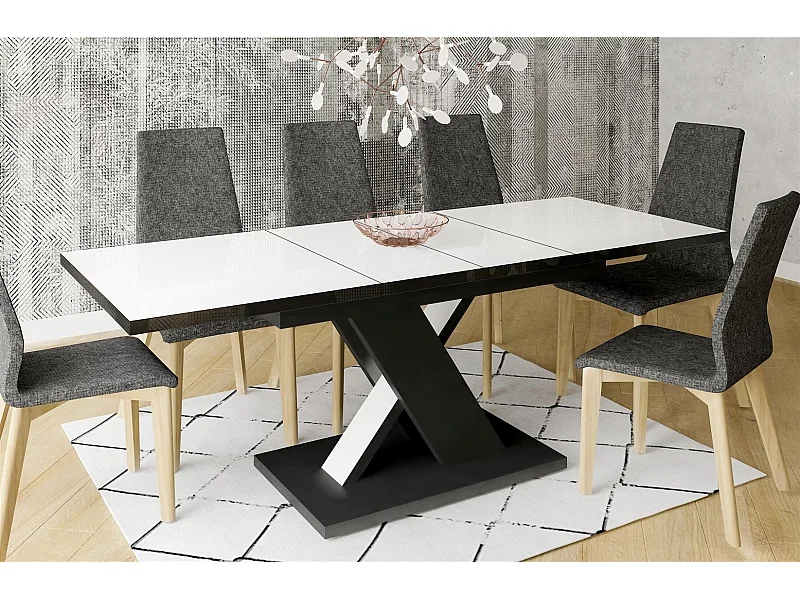 Esstisch Next 140-220 cm Weiß Hochglanz