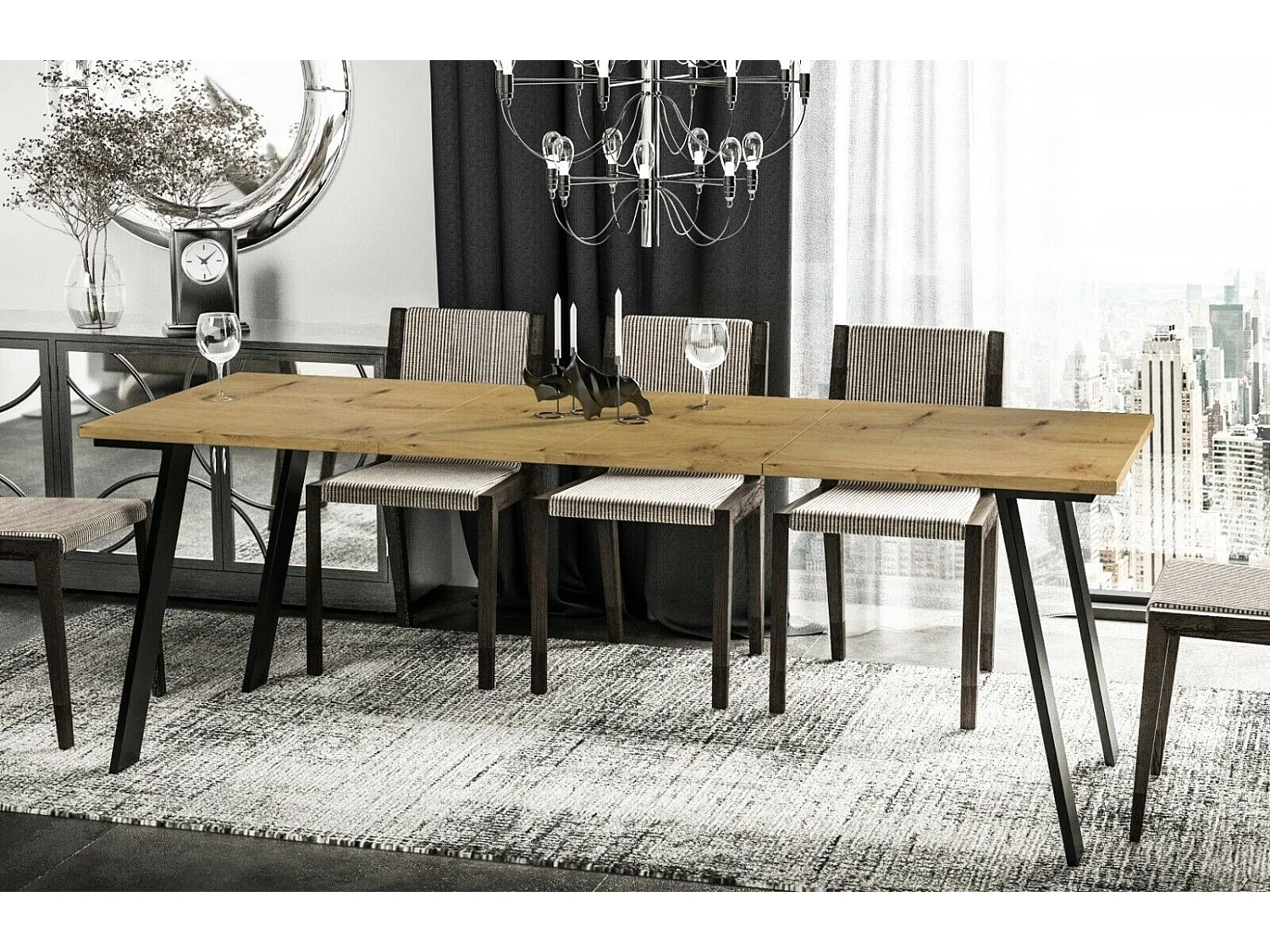 Stół rozkładany LIWIA 130(210)x80 dąb artisan