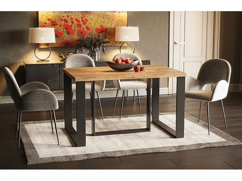 Stół rozkładany BORYS MAX 130(330)x85 dąb złoty craft