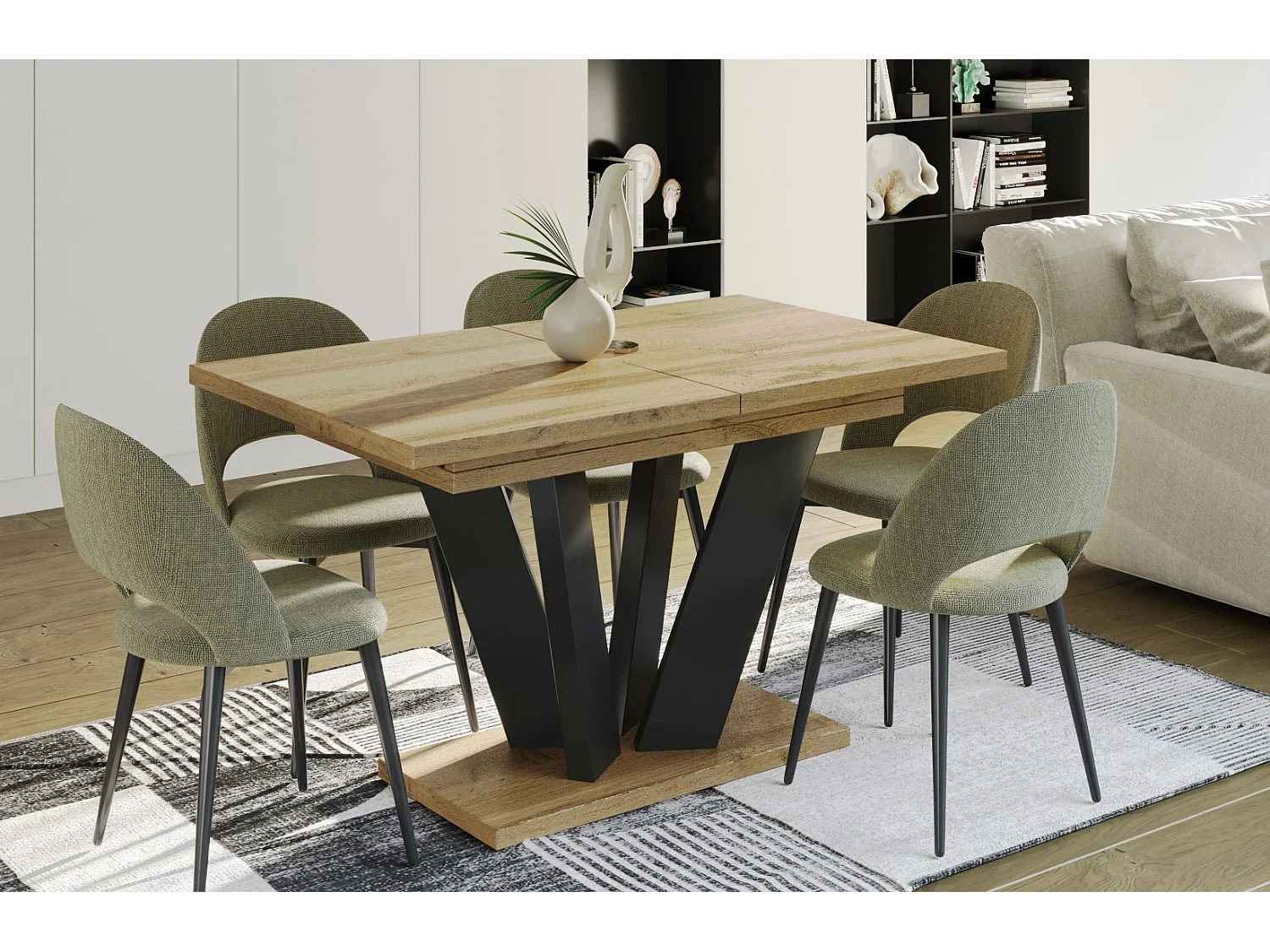 Esstisch Alex 130-210 cm (Wotan Eiche)