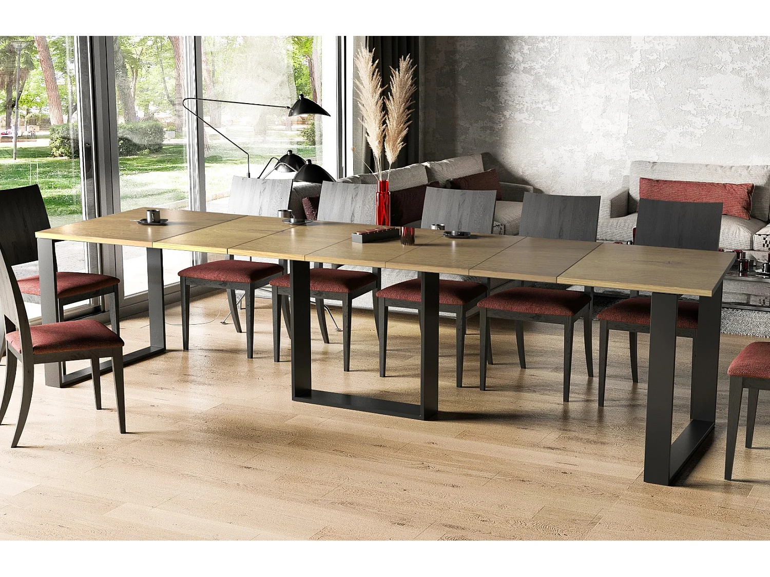 Stół rozkładany BORYS 130(210)x80 dąb natura