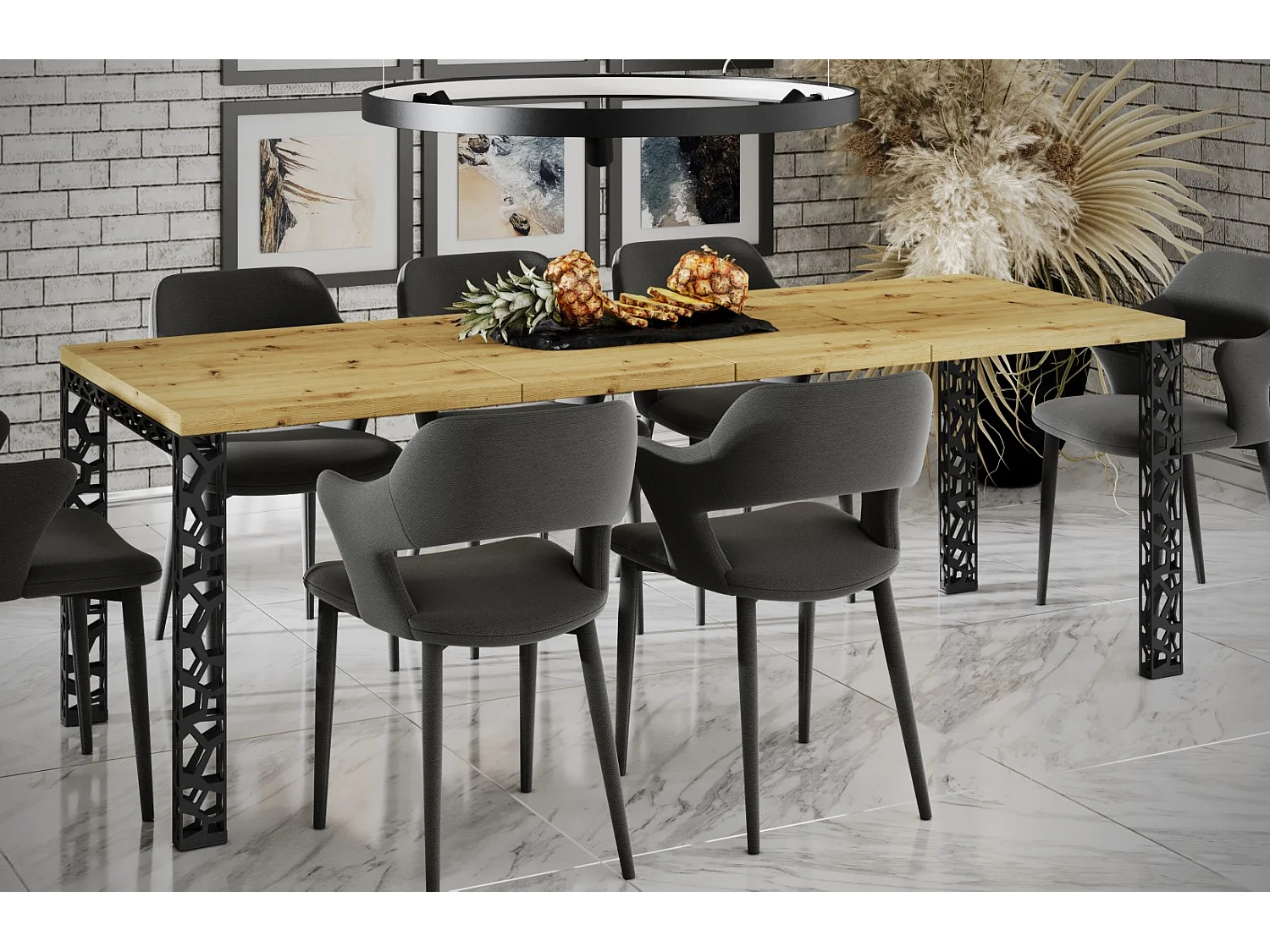 Stół rozkładany MATIO 80(215)x80 dąb artisan