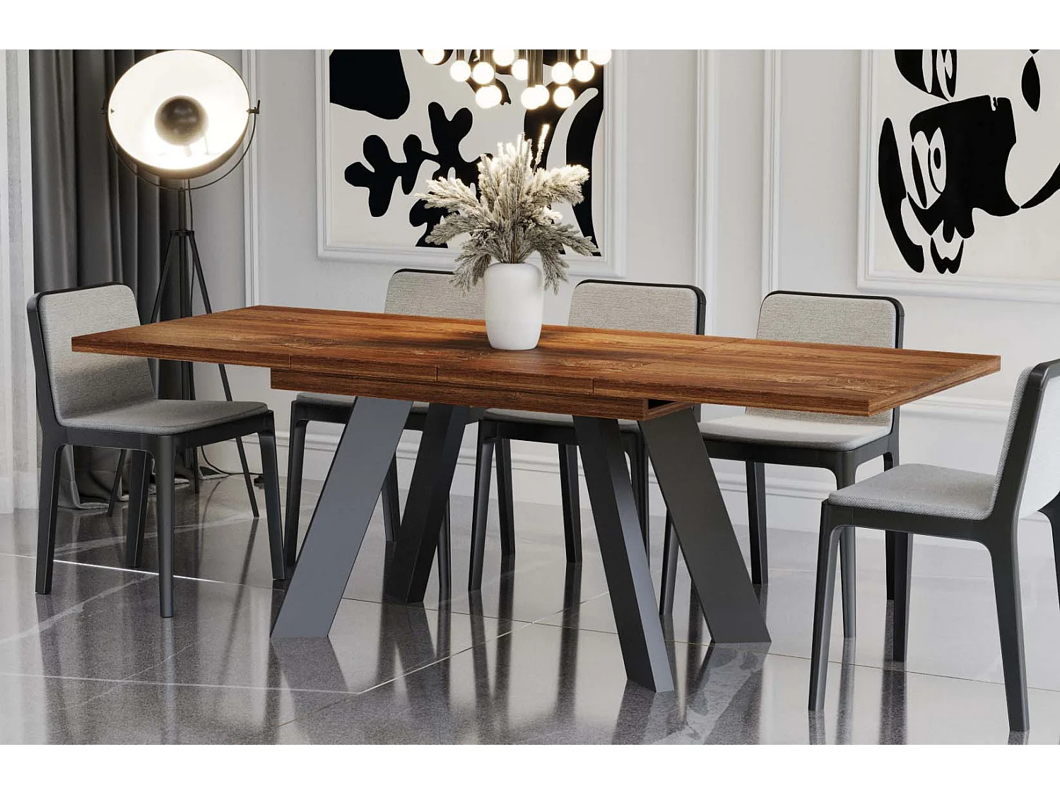 Stół rozkładany COMO 130(210)x80 dąb stirling