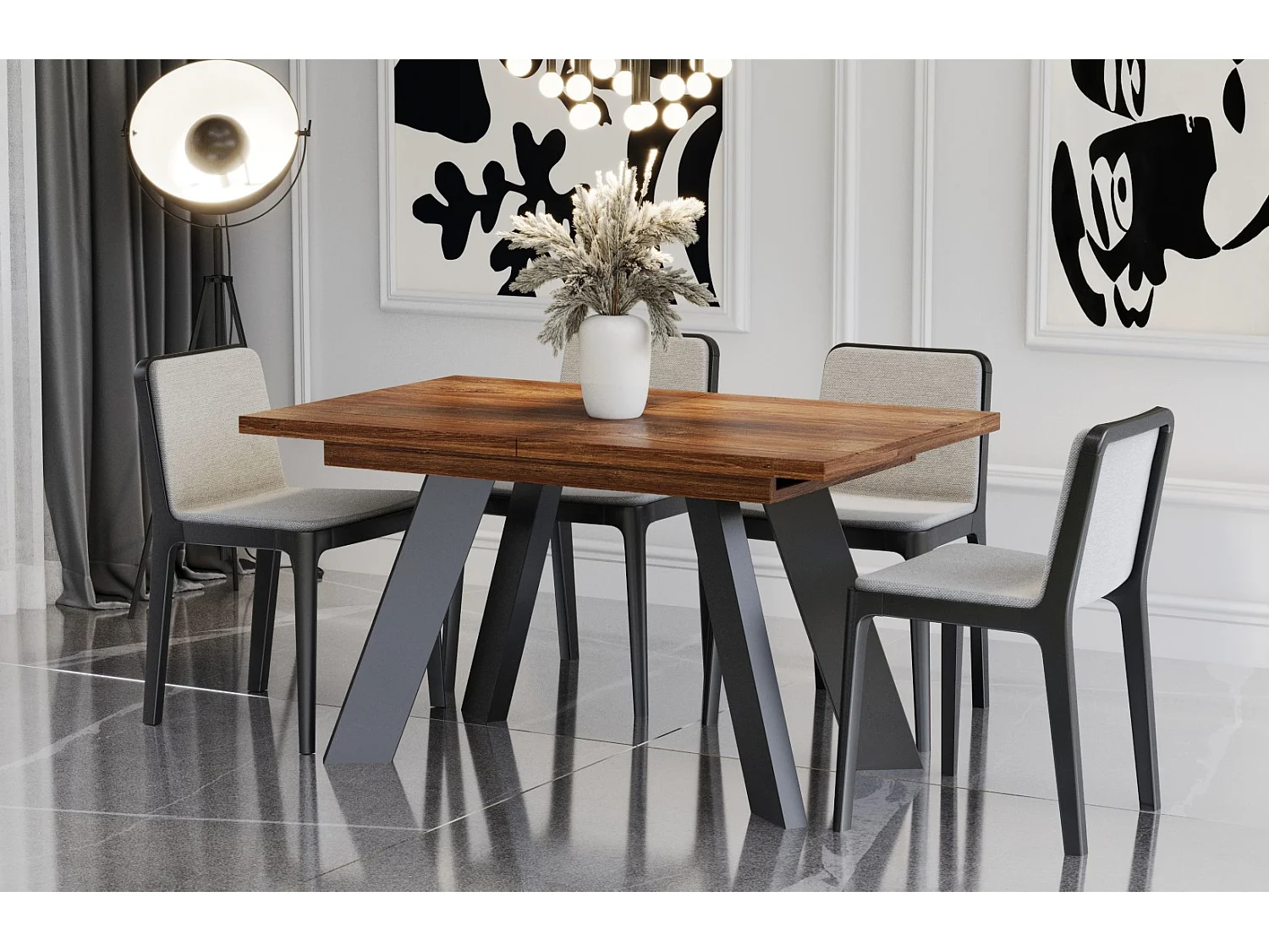 Stół rozkładany COMO 130(210)x80 dąb stirling