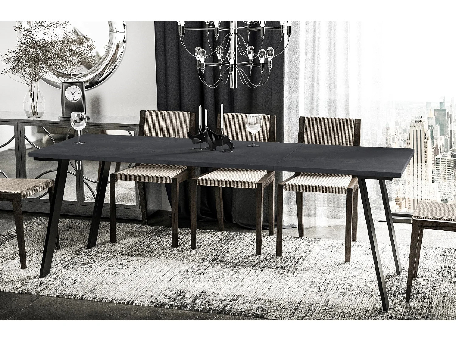 Esstisch Liwia 130-210 cm (Beton D)