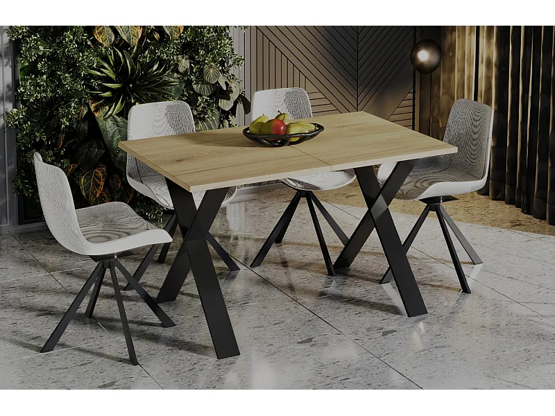 Stół rozkładany X 130(210)x80 dąb natura