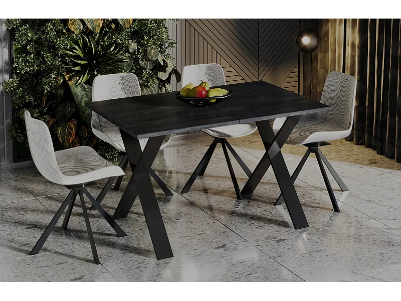 Stół rozkładany X 130(210)x80 beton ciemny
