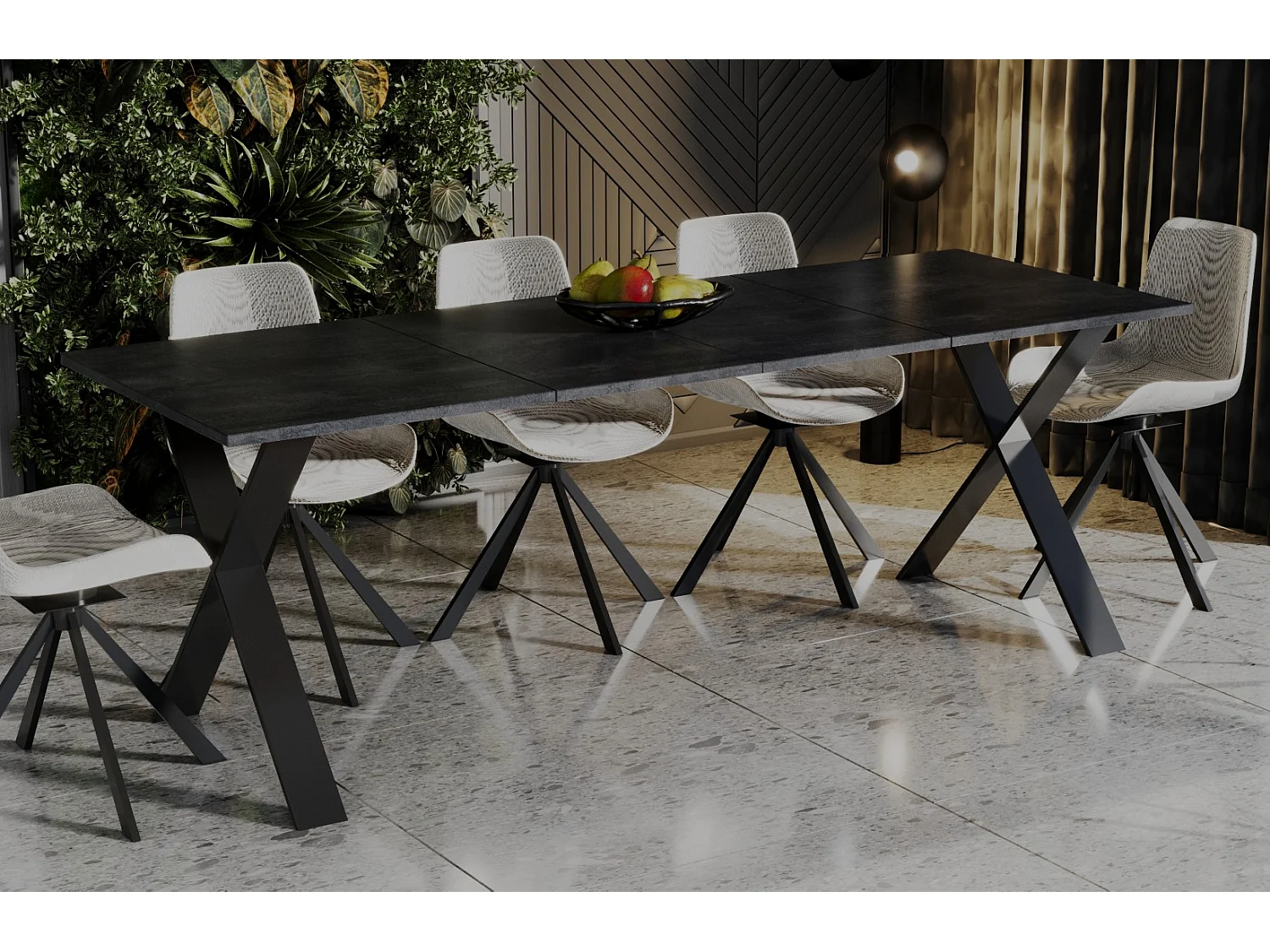 Esstisch Stol X 130-210 cm (Beton D)