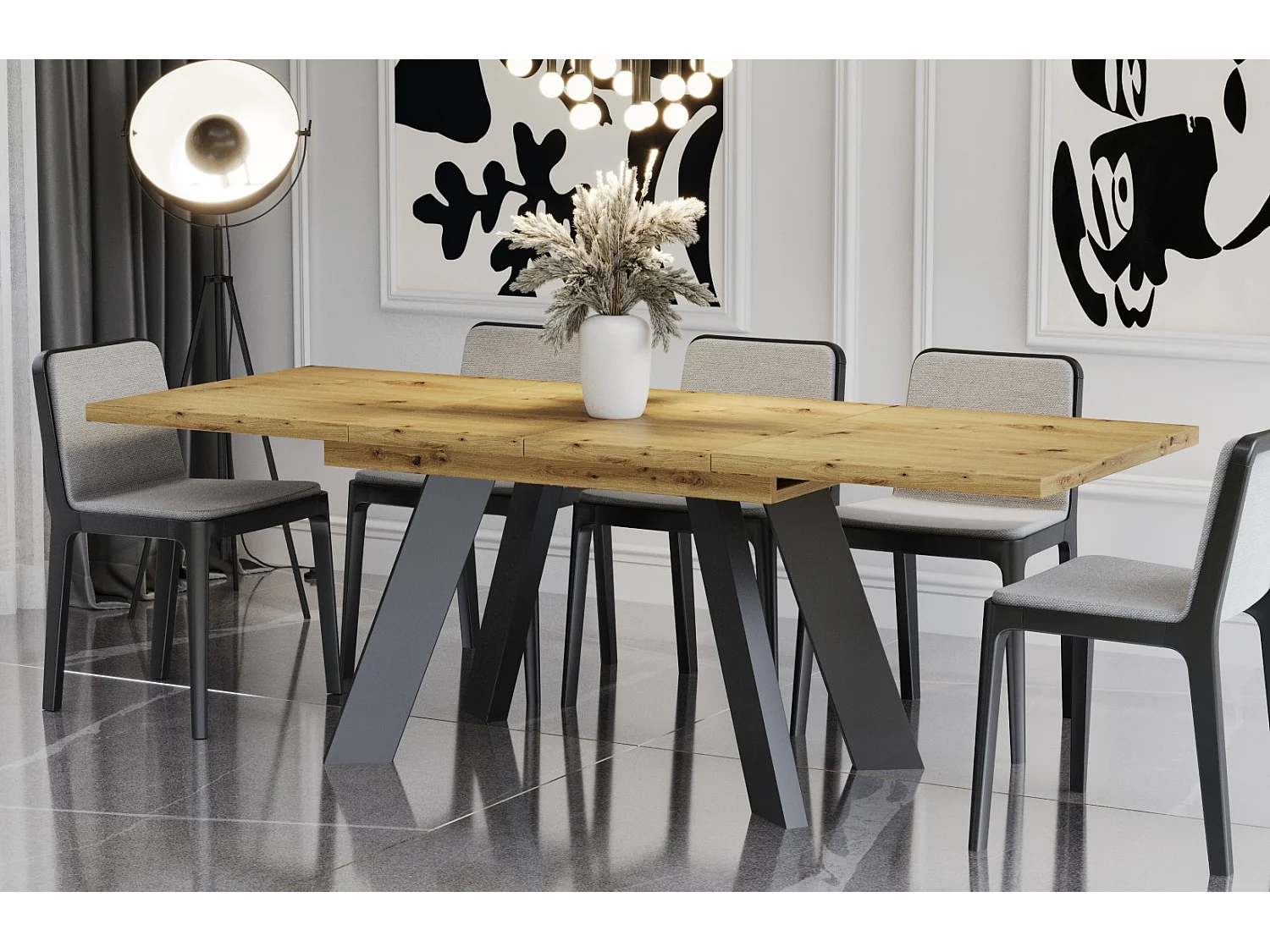 Stół rozkładany COMO 130(210)x80 dąb artisan