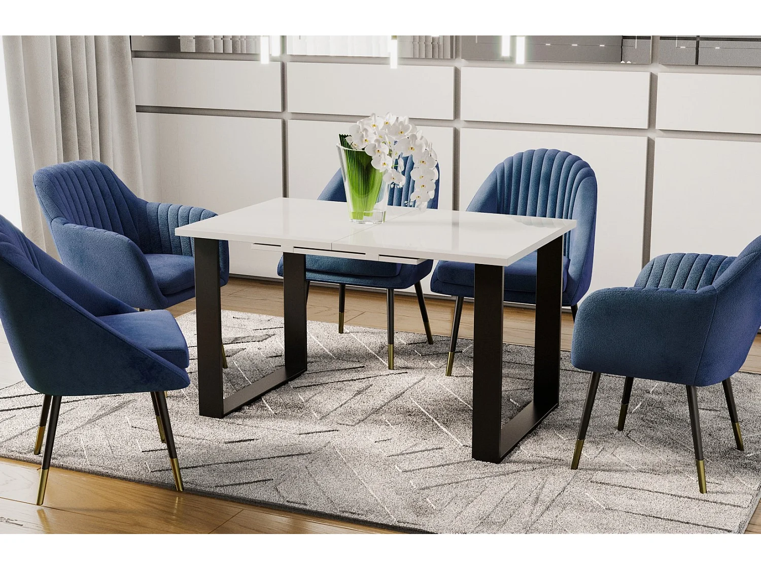 Esstisch Cora 130-210cm (Hochglanz)