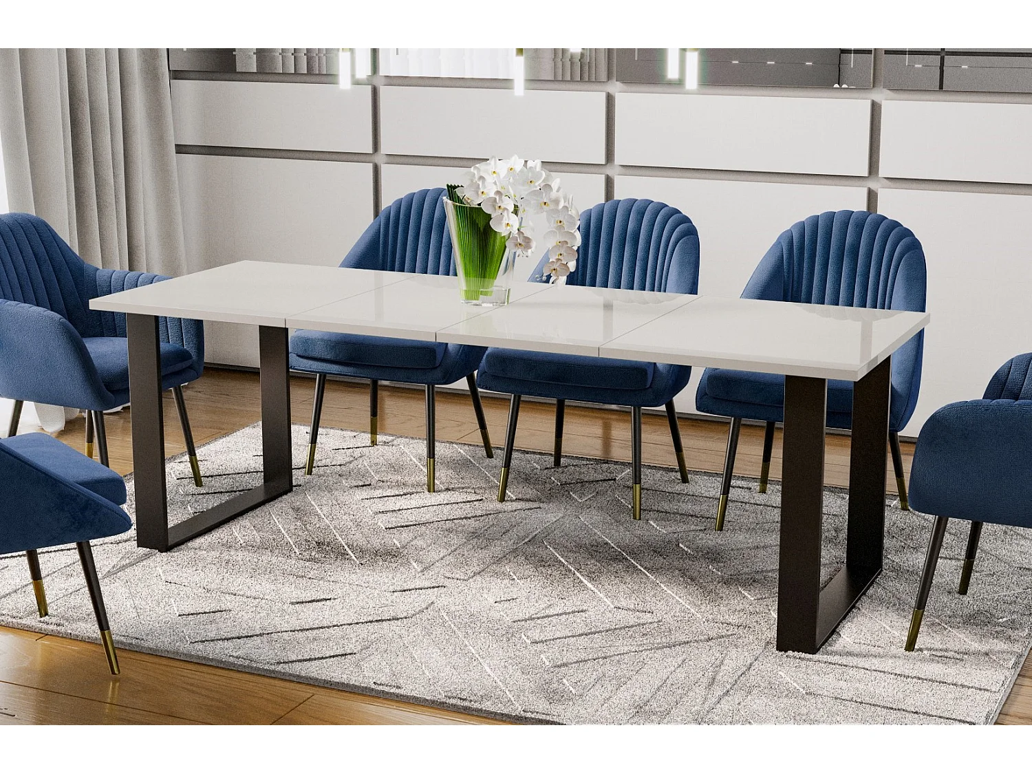 Esstisch Cora 130-210cm (Hochglanz)