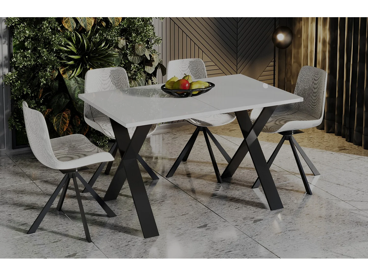 Esstisch Stol X 130-210 cm (Hochglanz)