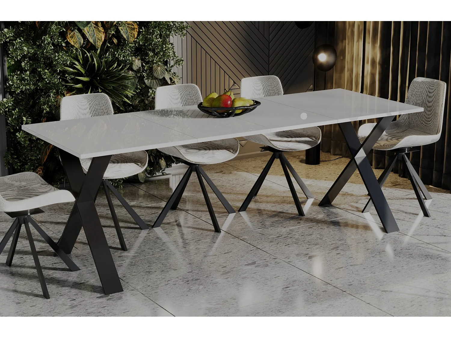 Esstisch Stol X 130-210 cm (Hochglanz)