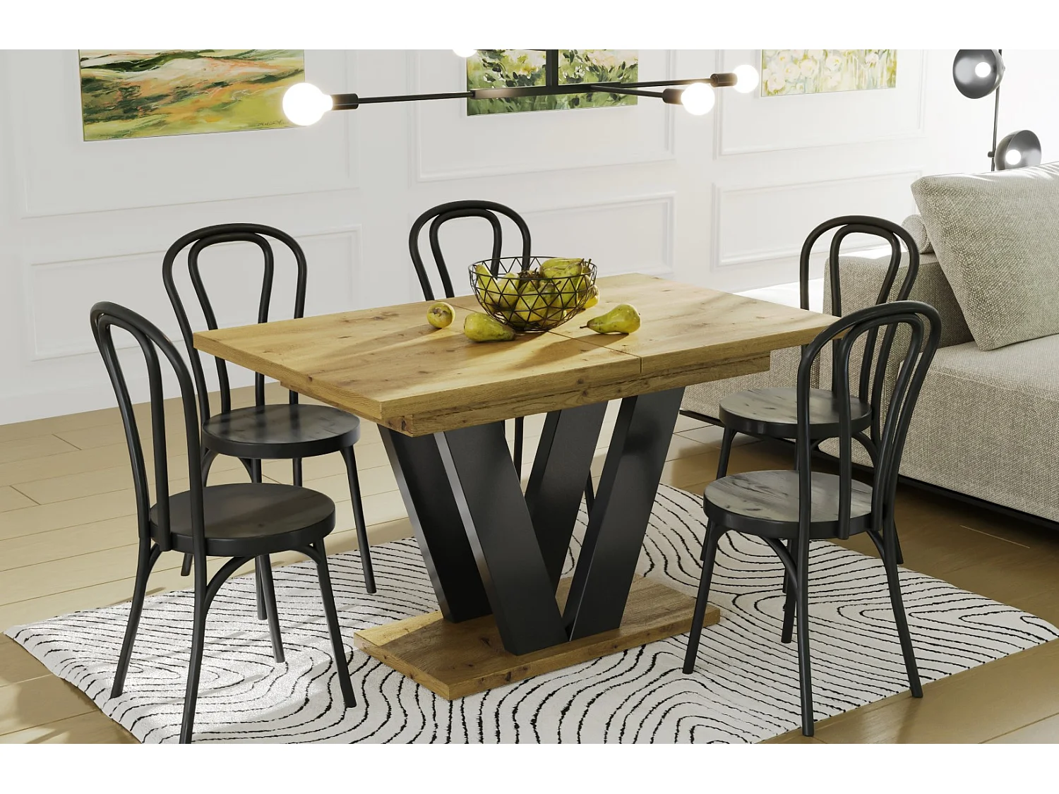 Stół rozkładany LARA 130(210)x80 dąb artisan