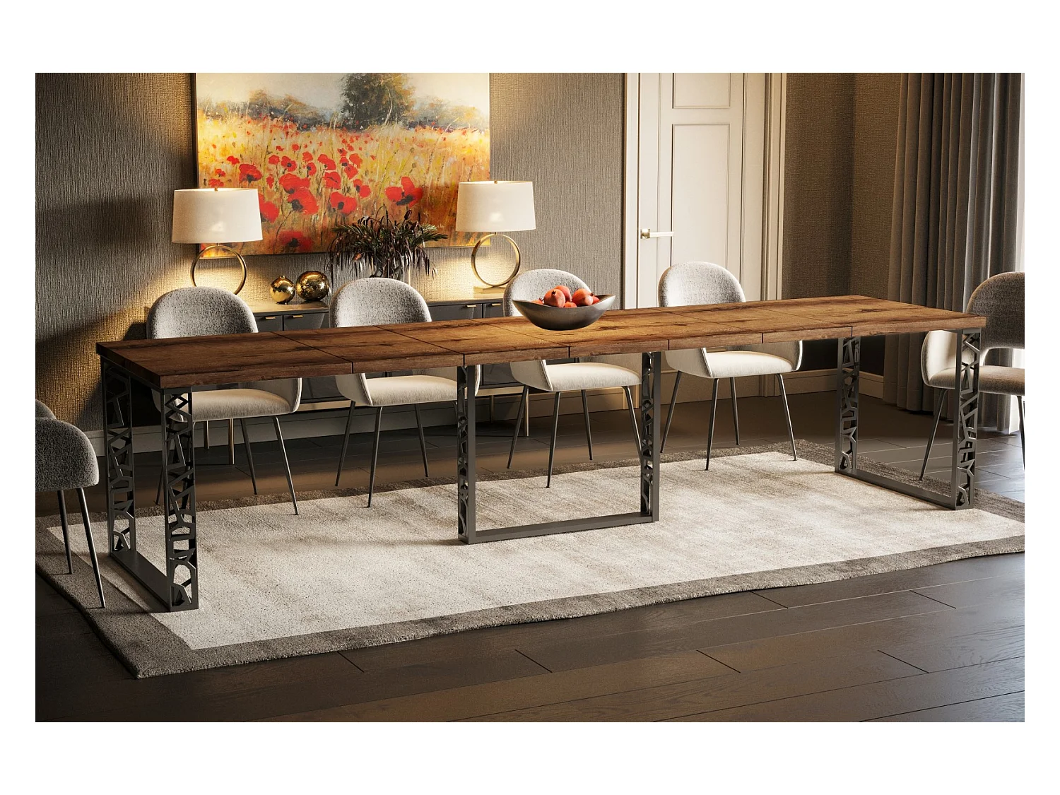 Stół rozkładany EWEREST 130(250)x80 dąb monastery