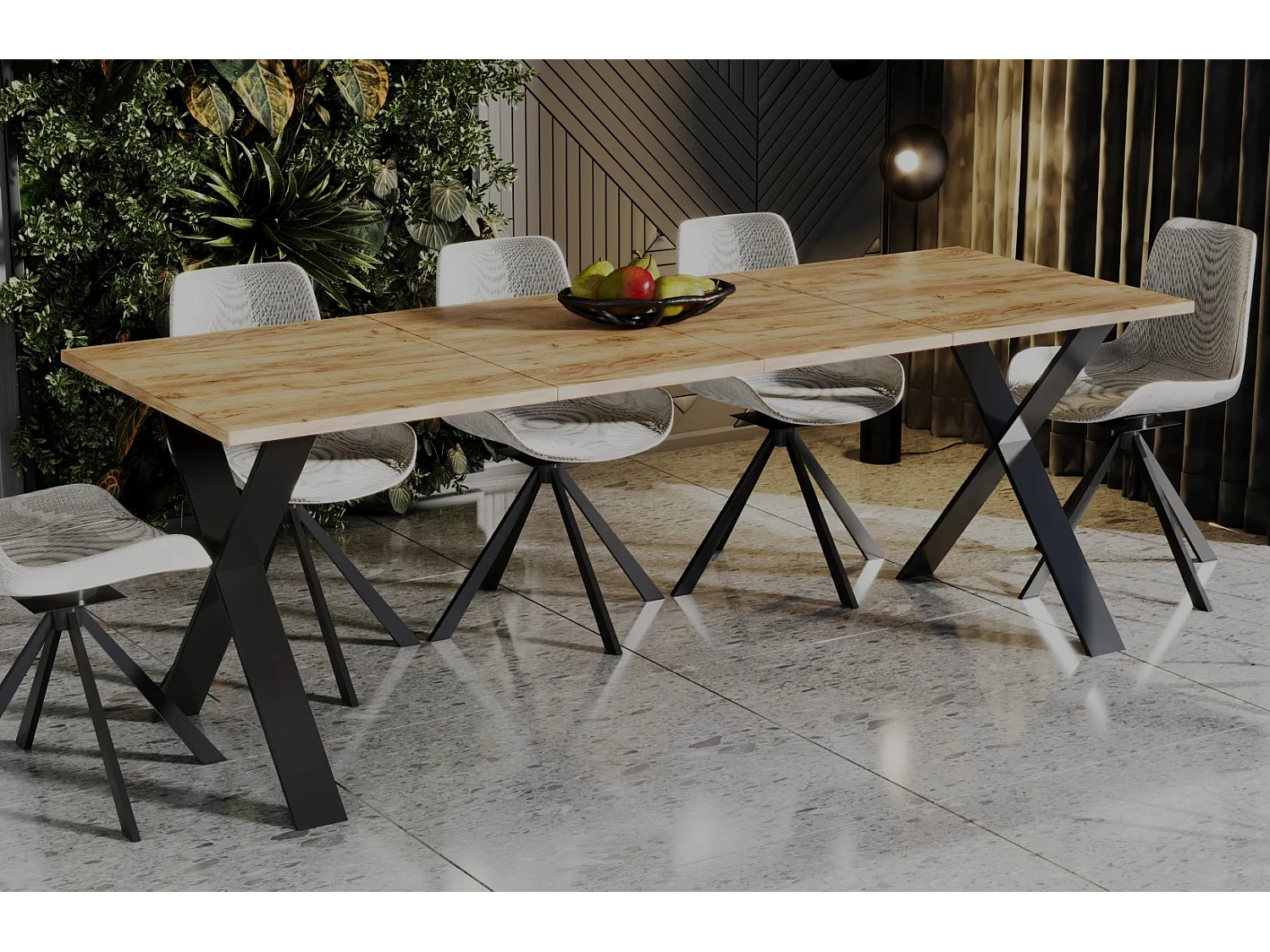 Esstisch Stol X 130-210 cm (Craft Eiche)