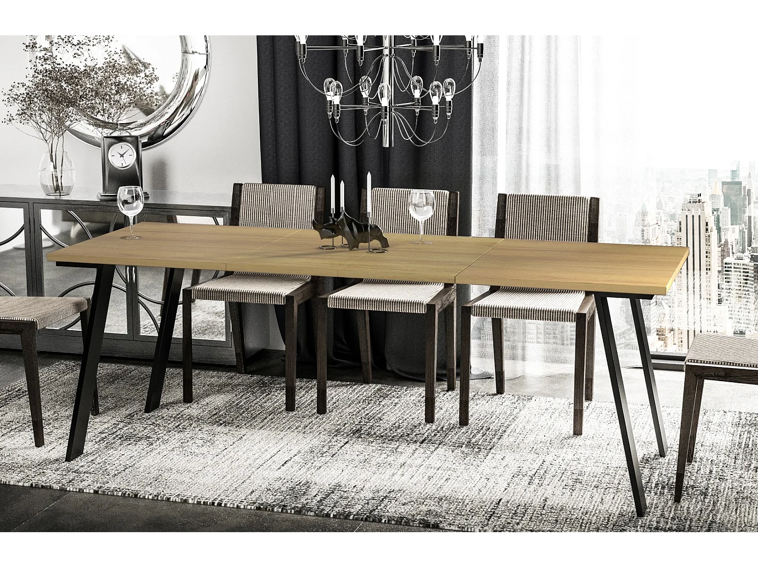 Stół rozkładany LIWIA 130(210)x80 dąb natura