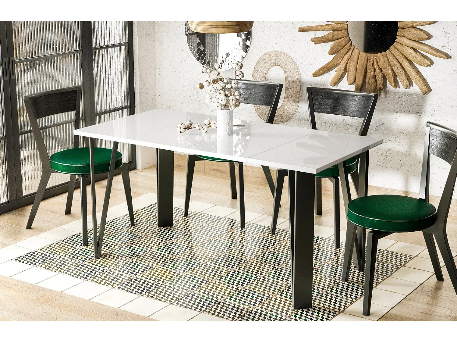 Esstisch Adeo 80-170 cm (Hochglanz)