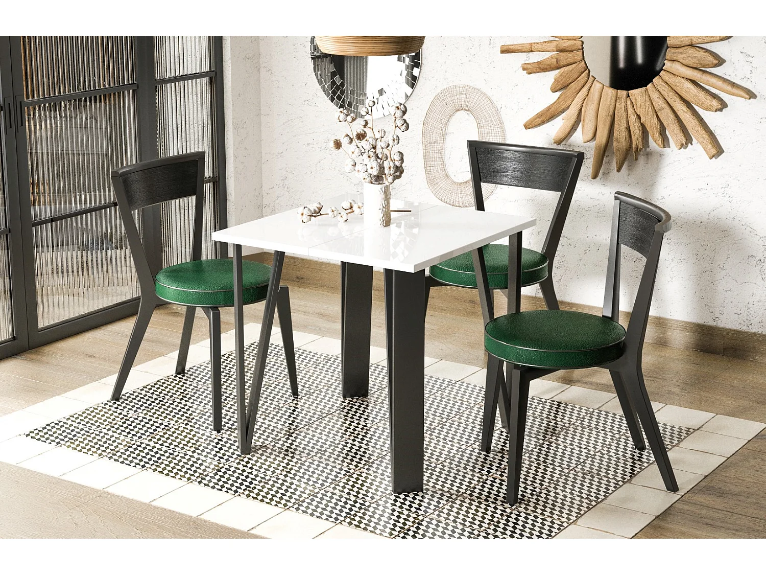 Esstisch Adeo 80-170 cm (Hochglanz)