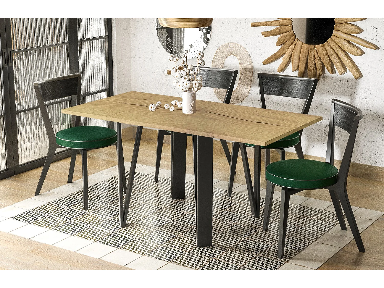 Esstisch Adeo 80-170 cm (Natur)