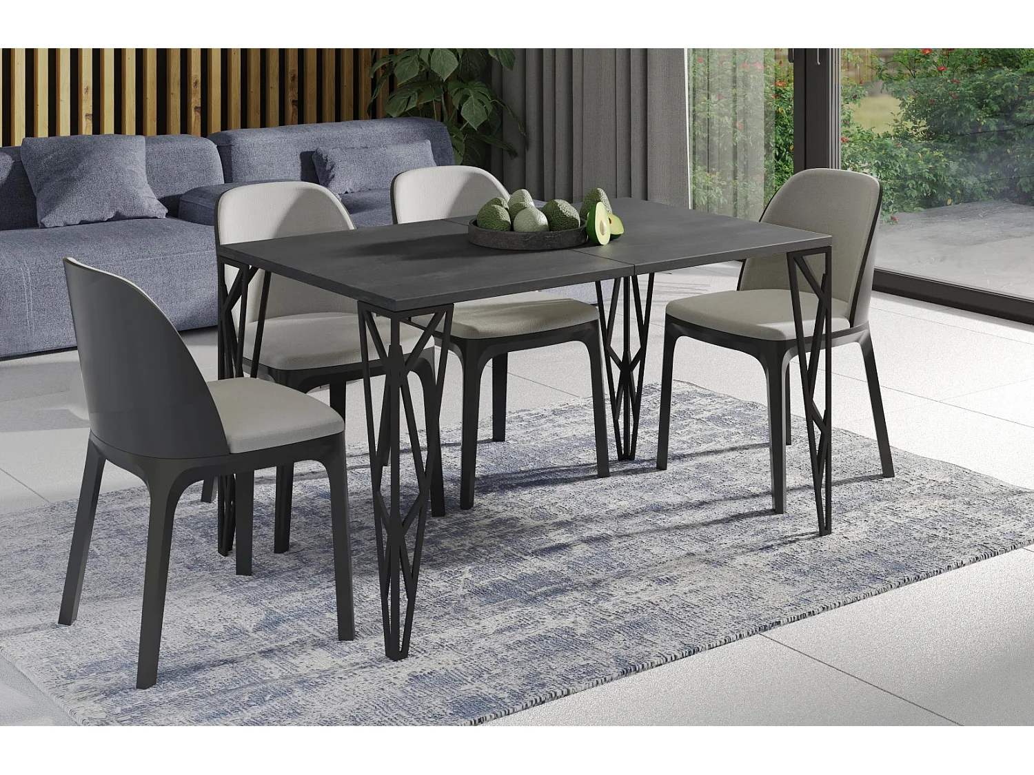 Esstisch Rulo 130-210 cm (Beton D)