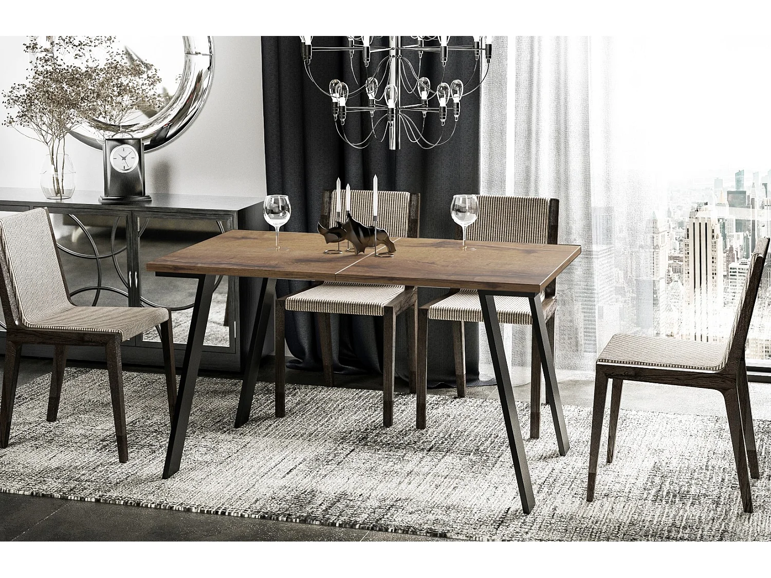 Stół rozkładany LIWIA 130(210)x80 dąb monastery