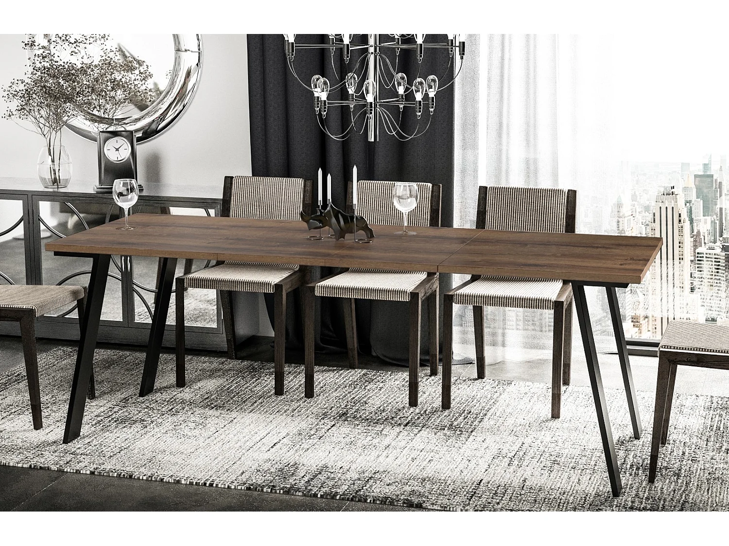 Stół rozkładany LIWIA 130(210)x80 dąb monastery