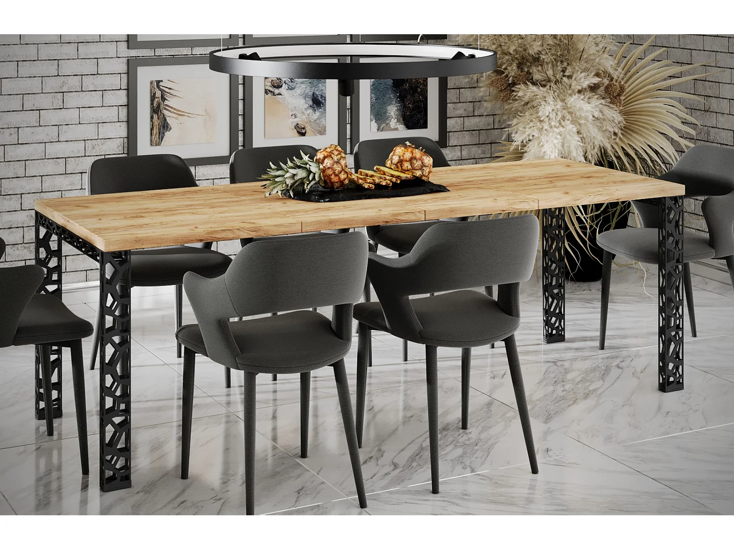 Stół rozkładany MATIO 130(265)x80 dąb złoty craft