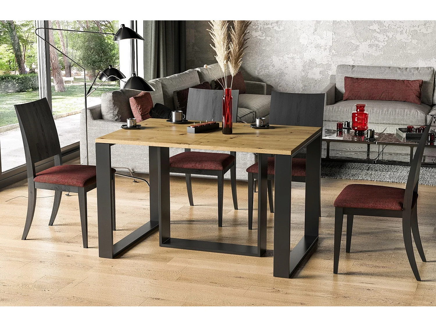 Stół rozkładany BORYS 130(290)x80 dąb artisan